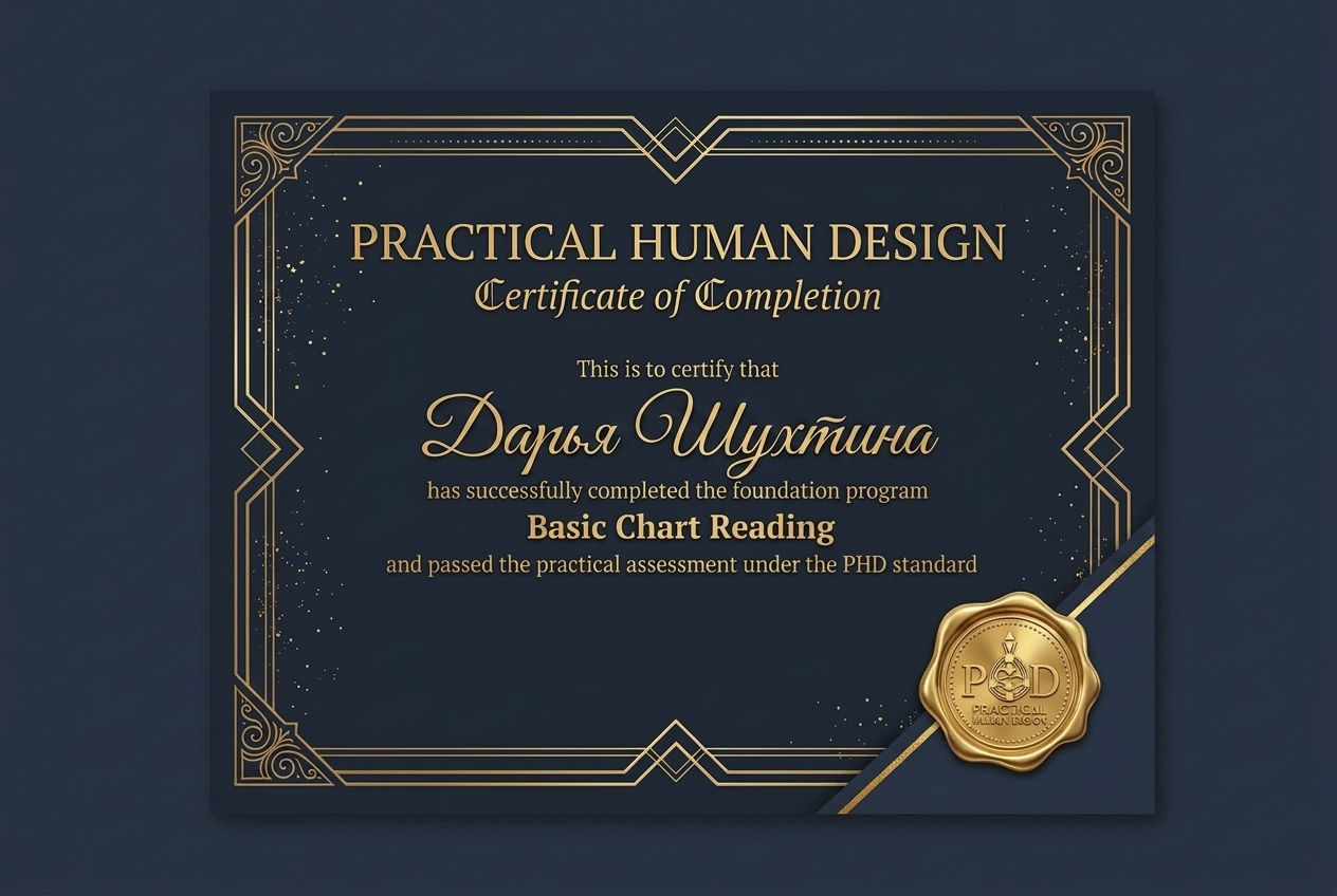 PHD Certificate for Дарья Шухтина